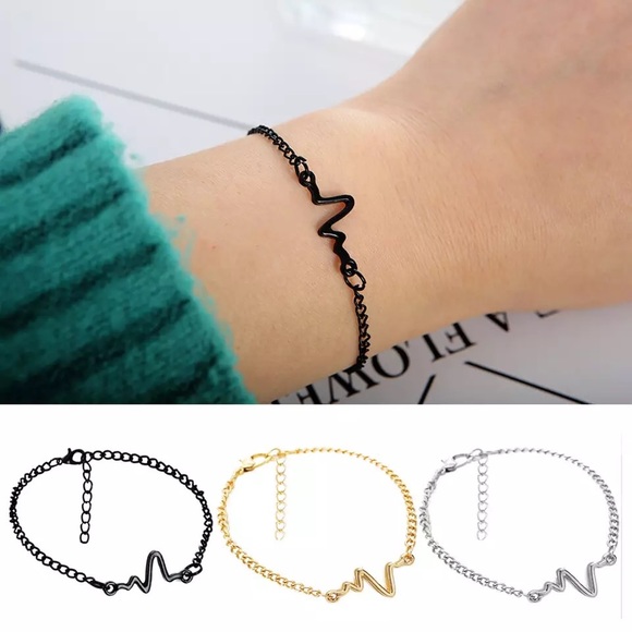 Jewelry - Choose Your Color ECG Heartbeat Bracelet Nurse Doctor